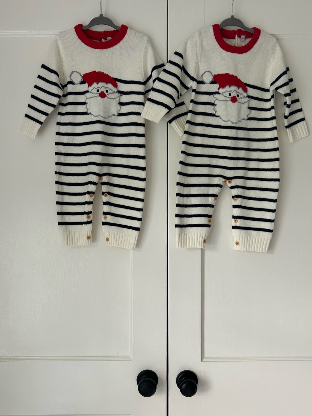 Christmas Santa Knit Rompers Jumpsuits Onesies Outfits Holiday Sweater Size 80